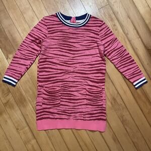 Mini Boden Pink Animal Print Knit Dress